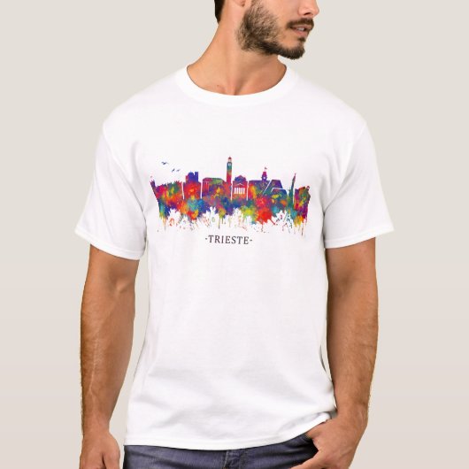 Triest Italien Skyline T-Shirt (Vorderseite)