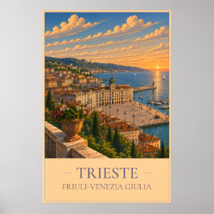Triest, Italien – Vintage-Reiseposter Poster