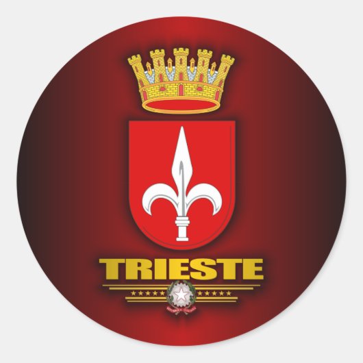 Triest Runder Aufkleber (Vorderseite)