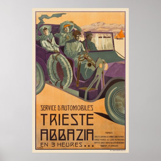 Trieste Abbazia Italien Vintage Poster 1911 (Vorne)