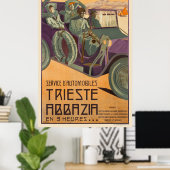 Trieste Abbazia Italien Vintage Poster 1911 (Heimbüro)