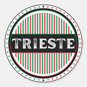 Trieste City Pride Emblem – Italienische Identität Runder Aufkleber