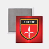 Trieste Fahne Magnet (Vorderseite/Rückseite)