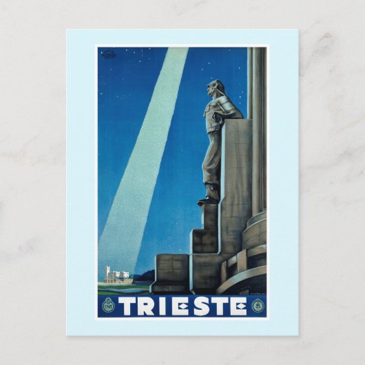 Trieste Italy Vintage Travel Poster Postkarte (Vorderseite)