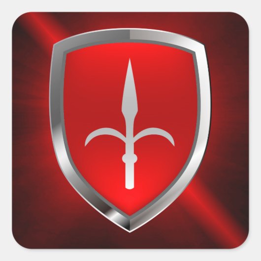 Trieste Mettalic Emblem Quadratischer Aufkleber (Vorderseite)