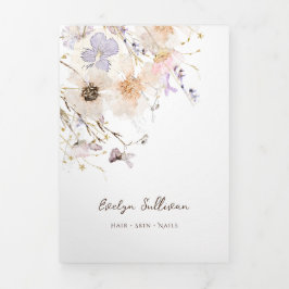 Trifache Broschüre für getrocknete Blume