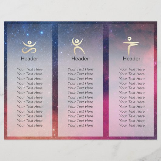 Trifale Yoga Studio Broschüren Meditation Pose Om (Rückseite)