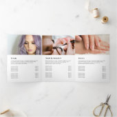 Trifalzbroschüre aus schwarzem Marmor Dreifach Gefaltete Karte (Innenseite)