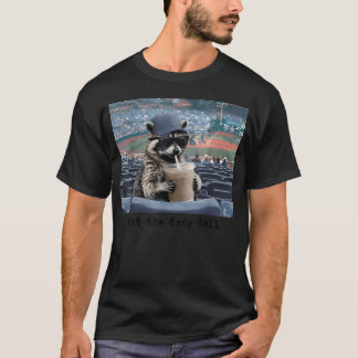 Triff den verdammten Ball Waschbär Lustig Baseball T-Shirt