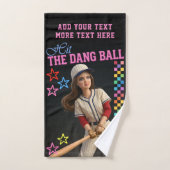 Triff Den Verfluchten Ball Lustige Baseball-Mutter Badhandtuch Set (Handtuch)