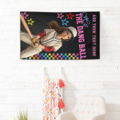 Triff Den Verfluchten Ball Lustige Baseball-Mutter Banner (Insitu)