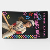 Triff Den Verfluchten Ball Lustige Baseball-Mutter Banner (Horizontal)