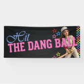 Triff Den Verfluchten Ball Lustige Baseball-Mutter Banner (Horizontal)