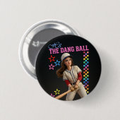 Triff Den Verfluchten Ball Lustige Baseball-Mutter Button (Vorne & Hinten)