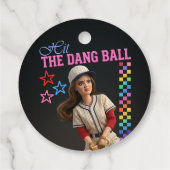 Triff Den Verfluchten Ball Lustige Baseball-Mutter Geschenkanhänger (Rückseite)