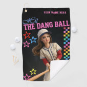 Triff Den Verfluchten Ball Lustige Baseball-Mutter Golfhandtuch (Insitu)