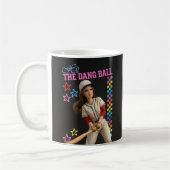 Triff Den Verfluchten Ball Lustige Baseball-Mutter Kaffeetasse (Links)