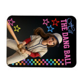 Triff Den Verfluchten Ball Lustige Baseball-Mutter Magnet (Horizontal)