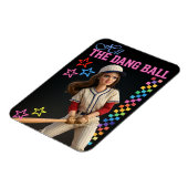Triff Den Verfluchten Ball Lustige Baseball-Mutter Magnet (Linke Seite)