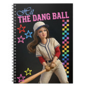 Triff Den Verfluchten Ball Lustige Baseball-Mutter Notizblock (Vorderseite)