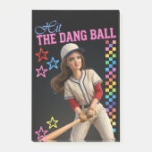 Triff Den Verfluchten Ball Lustige Baseball-Mutter Post-it Klebezettel (Vorderseite)