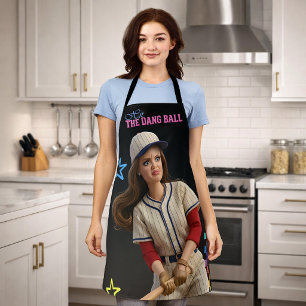 Triff Den Verfluchten Ball Lustige Baseball-Mutter Schürze