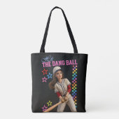 Triff Den Verfluchten Ball Lustige Baseball-Mutter Tasche (Rückseite)