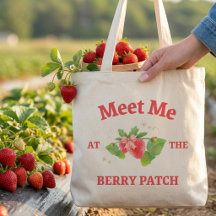 Triff mich am Erdbeerfleck Erdbeertasche