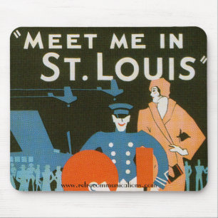 Triff mich in St Louis Vintage Poster Detail Mousepad