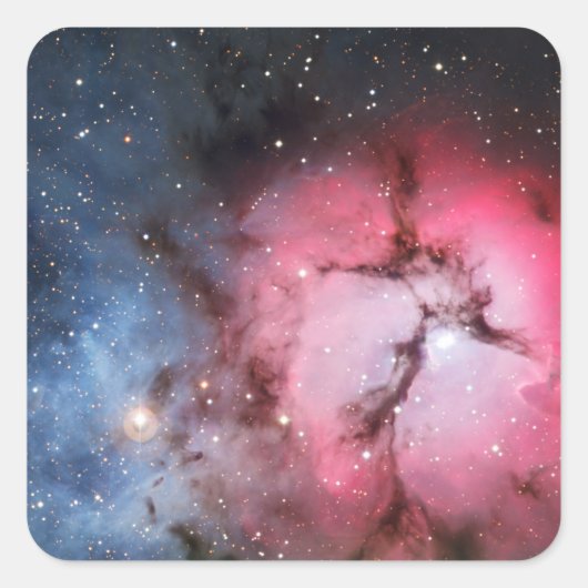 Trifid-Nebel, Messier 16 Quadratischer Aufkleber (Vorderseite)