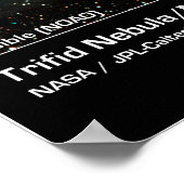 Trifid Nebula (Messier 20) - Spitzer Telescope Poster (Ecke)