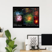 Trifid Nebula (Messier 20) - Spitzer Telescope Poster (Heimbüro)