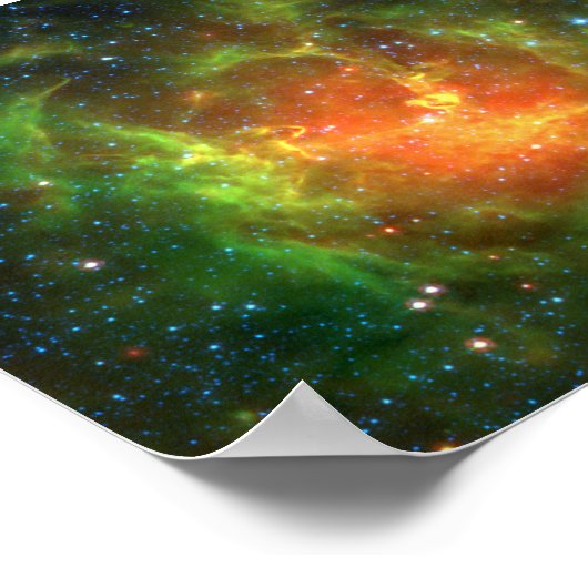 Trifid Nebula NASA Spitzer Poster (Ecke)