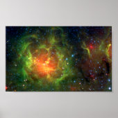 Trifid Nebula NASA Spitzer Poster (Vorne)