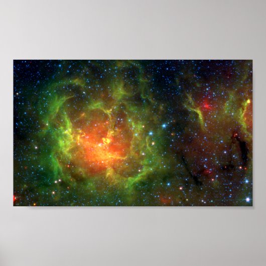 Trifid Nebula NASA Spitzer Poster (Vorne)