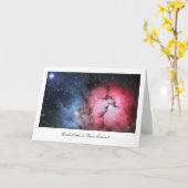 Trifid Nebula - Viel Glück in Ihren Prüfungen Karte (Gelbe Blume)
