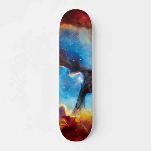 Trifide Nebula Farbenfrohe Hubble-Weltraum-Foto Skateboard (Vorne)