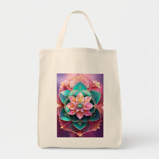 Trifle Fleur Rose Fleur Symbol spirituelle Tote Ta Tragetasche (Vorne)
