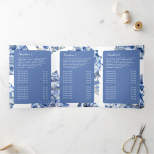 Trifold-Broschüre für elegante Seashell-Logos Dreifach Gefaltete Karte