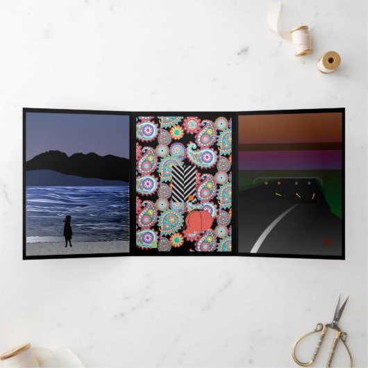 Trifold Card Dreifach Gefaltete Karte (Innenseite)