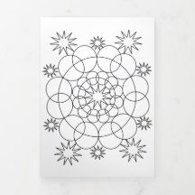 Trifold Card - Mandala Booklet to Color