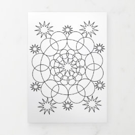 Trifold Card - Mandala Booklet to Color Dreifach Gefaltete Karte