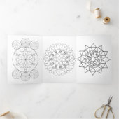 Trifold Card - Mandala Booklet to Color Dreifach Gefaltete Karte (Innenseite)