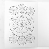 Trifold Card - Mandala Booklet to Color Dreifach Gefaltete Karte (Innen Erste Seite)