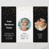 Trifold Salon Wellness-Center Berufliche Preislist Flyer (Hinten)