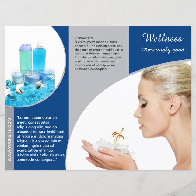 Trifold Wellness-Center Wellness Broschüre Flyer D (Vorderseite)