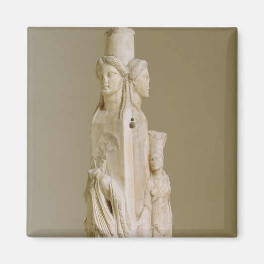 Triform Herm Hecate, Marmorskulptur, Dachstein Magnet (Vorne)