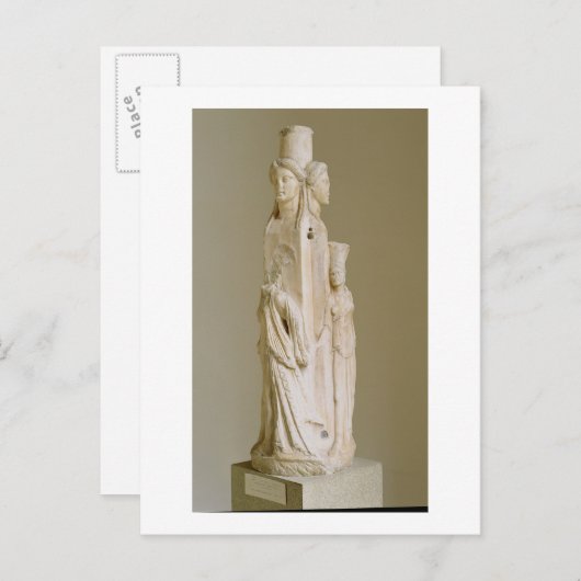 Triform Herm Hecate, Marmorskulptur, Dachstein Postkarte (Vorne/Hinten)