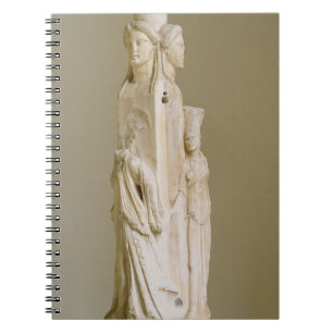 Triform Herm von Hecate, Marmorskulptur, Notizblock