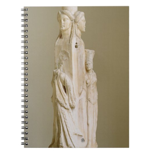 Triform Herm von Hecate, Marmorskulptur, Notizblock (Vorderseite)